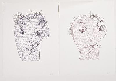 William Anastasi 1933 Philadelphia - 2023 New York - "Autobodyography" - (2001) Two color 