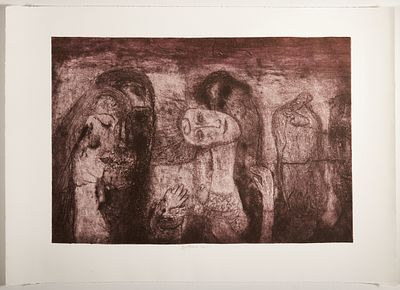Jiri Anderle 1936 Pavlikov - "The Great Dance" - (1962) Etching/paper. 19/30. 47.3 x 69 cm, 63 