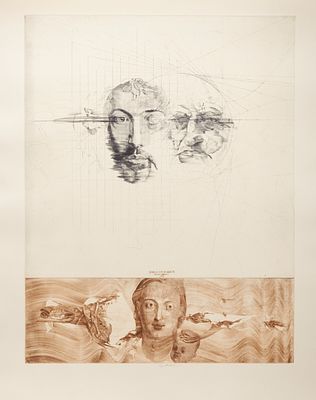 Jiri Anderle 1936 Pavlikov - "Espace pour deux (Perspektiva No. 6)" - (1971) Color 