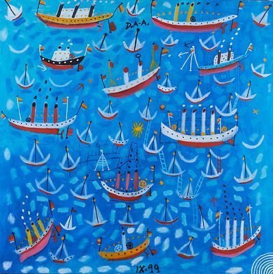 Diego Arango Arango 1946 Medellín, Colombia - "VERANO" - (1999) Oil/canvas. 170 x 170 cm. 