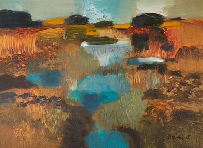 Rudolf Austen 1931 Hainsbach/Czech Republic - 2003 Rostock - Summer Moor Landscape - (1995) 