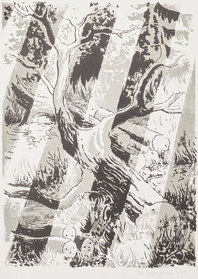 Tilo Baumgärtel 1972 Leipzig - Untitled - (2016) color lithograph/paper. 47 x 34.5 cm, 59 x 45 