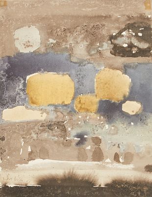 Hubert Berke 1908 Buer/Westphalia, today: Gelsenkirchen - 1979 Cologne - Abstract Landscape - 