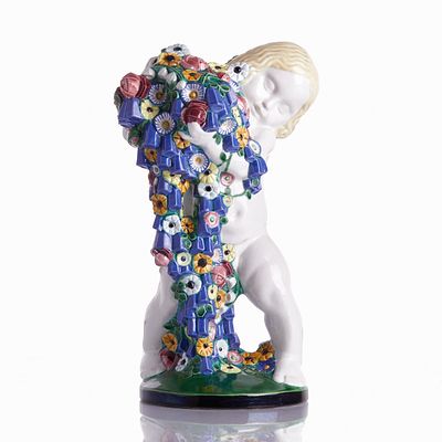 Putto with Flowers (Spring) - Michael Powolny. - Execution: Wiener Keramik, ca. 1907. Putto 