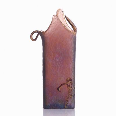 Vase with Drawn Tips. Daum Fréres & Cie, Verreries de Nancy, circa 1895-1900. Vase with Drawn 