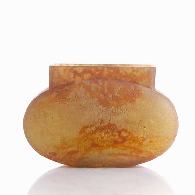 Oval Vase. Daum Frères & Cie, Verreries de Nancy circa 1910-1915. Oval Vase Daum Frères &amp; 