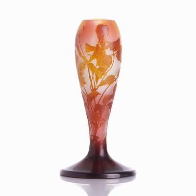 Small Vase - Émile Charles Gallé, Nancy 1906 - 1914. Opaque white glass with pink powder 