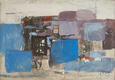 Otto Berenbrock 1907 Essen - 1985 Essen - Abstract Composition - (1960) Mixed media/paper. 49.8 