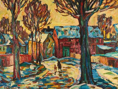 Fredo Bley 1929 Obermglau Vogtland - 2010 Reichenbach Vogtland - "Vogtland Village in March" - 