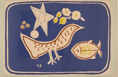 Georges Braque 1882 Argenteuil-sur-Seine - 1963 Paris - "The Bird" - Color offset 