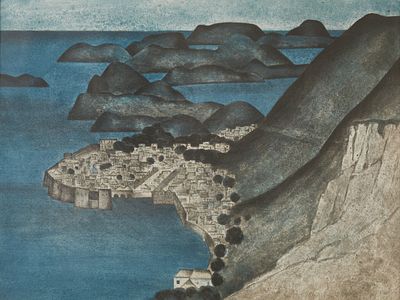 Herbert Breiter 1927 Landeshut in the Giant Mountains - 1999 Salzburg - Landscape of Dubrovnik 