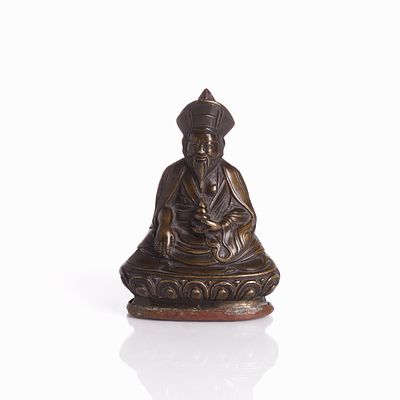 Bronze figure of Shabdrung Ngawang Namgyel - the 1st King of Bhutan Tibet / Nepal, probably 