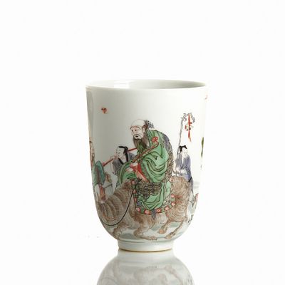 Famille-Verte Porcelain High-Form Cup China, Qing Dynasty, probably Kangxi period, 1662-1722. 