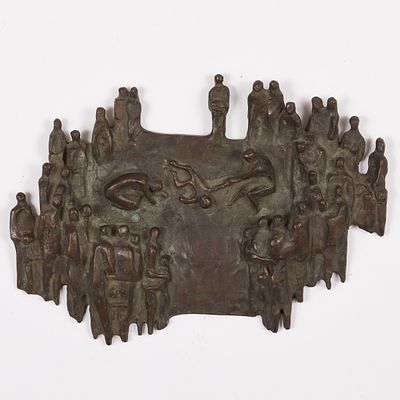 Siegfried Assmann 1925 Kirchplatz - 2021 Gro&szlig;hansdorf - Caucasian Chalk Circle - Bronze. Brown 