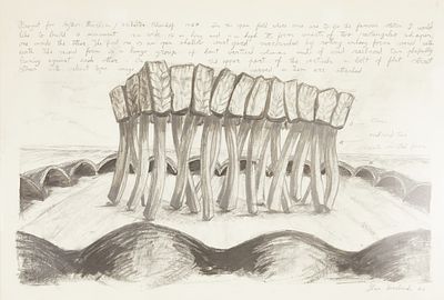 Ilan Averbuch 1953 Tel Aviv - "Project for Mythos Berlin" - Mixed media/paper. 75 x 110 cm. 81 