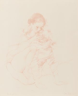 Otto Bachmann 1915 Lucerne - 1996 Losone - Young Couple - Lithograph/paper. Proof print. 54 x 