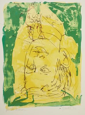 Georg Baselitz 1938 Deutschbaselitz - 2026 Salzburg - "Portrait as a Pioneer" - (1997) Color 