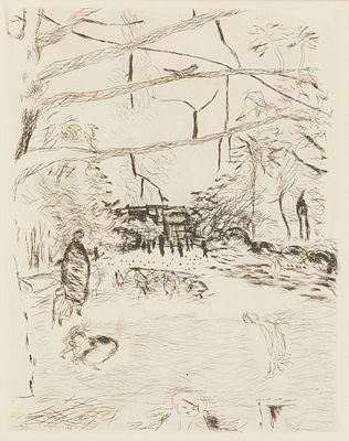 Pierre Bonnard 1867 Fontenay-aux-Roses - 1947 Le Cannet - "Le Parc Monceau" - (1937) 