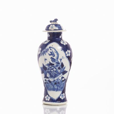 Blue-and-white Baluster Vase with Kangxi Mark China, probably late 19th century. Porcelain 