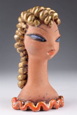 Art Deco Terracotta Lady Bust Att. Rudolf Knorlein. Art Deco Terracotta Lady Bust / Att. Rudolf 