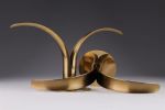 Pair MCM Ivar Bjork Istad Sweden Lily Candlesticks. Pair Mid Century Modern Ivar Bjork for Istad Image - 4