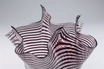 Murano Ribbon Handkerchief Venetian Art Glass Vase. Mid Century Murano Ribbon Handkerchief Image - 1