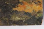 MCM Brutalist Impasto Painting Signed Bellerose 69, Horse and Rider in a landscape. 12 inches H Image - 3