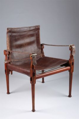 MCM M. Hayat Bros Ltd 1960s Rosewood Safari Chair. Mid Century Modern M. Hayat and Bros Ltd 