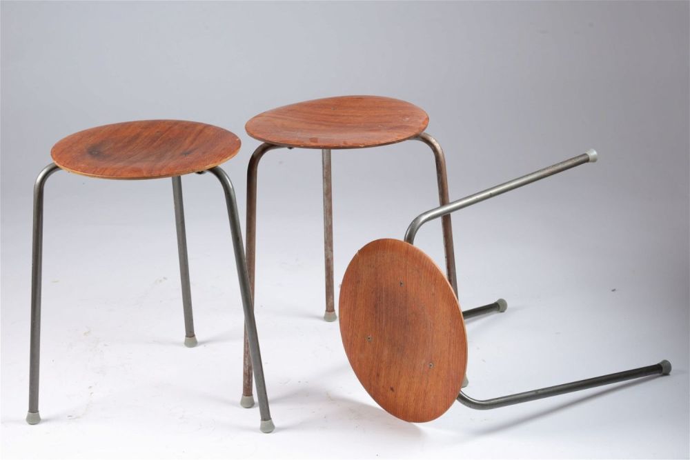 MCM Denmark Dot Stools Arne Jacobson Fritz Hansen. 3 Mid Century Modern Denmark Stackable Dot 
