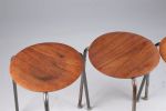 MCM Denmark Dot Stools Arne Jacobson Fritz Hansen. 3 Mid Century Modern Denmark Stackable Dot Image - 2