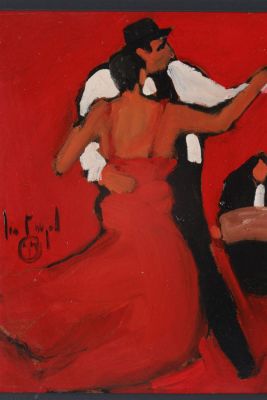 Jorge Luis Alio Acrylic on Board Tango Dancers. Jorge Luis Alio (Argentina, b. 1967) Acrylic on 