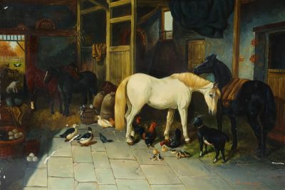 Homage John Frederick Herring Sr. Stable Mates. Homage to John Frederick Herring Sr Painting 