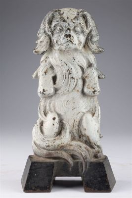 Antique Judd Pekingese Cast Iron Door Stop. Antique Judd Pekingese Japanese Spaniel Cast Iron 
