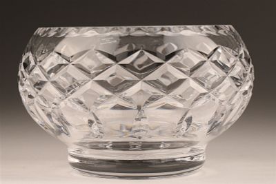 Cartier Cut Crystal Votive Candle Holder / Small Bowl. Signed on base, original made in England 
