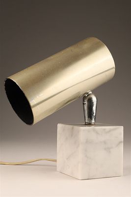 MCM Neal Small Koch Lowy Brass Marble Lamp. Mid Century Neal Small for Koch and Lowy Brass and 