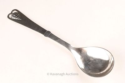 Danish Georg Jensen Antique Hammered Spoon Grapes. Antique hand hammered sterling silver spoon 