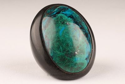 Monies Large Ebony Wood Butterfly Chrysocolla Ring. Monies Denmark large statement ring of ebony 