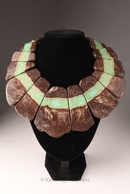 Monies Denmark Chrysopras Veined Statement Necklace. Monies Denmark statement necklace of brown 