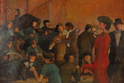 F. Donatto, Taller de Torres Garcia Abstract Impressionist Painting. F. Donatto, Student of 