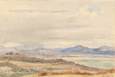 Thomas Collier (English, 1840-1891) 1885 Watercolour Landscape. Thomas Collier (English 