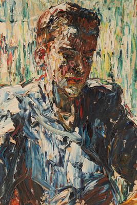 Freda Pemberton Smith (Canadian, 1902-1991) Fauvist Portrait, Long Pain and Suffering. Freda 