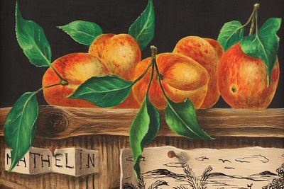 Lucien Mathelin (French, 1905-1981) Still Life With Peaches Signed. Lucien Mathelin (French 