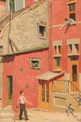 Frederick B. Taylor (Canadian, 1906 - 1987), Oil on Board, Buildings Panet Street. Frederick 