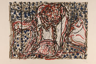 Jean-Paul Riopelle (Canadian, 1923-2002) 1987 Signed Etching. 1987 Etching Honni Soit Qui Mal Y 