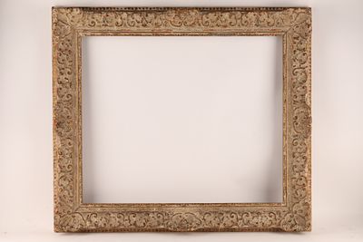 Early 20th c. Ornate Gilt Frame for Picture or Mirror. Interior measures 18” x 21”, exterior 