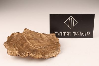 Claude Lalanne (1924-2019) Gilt-Bronze Feuille Vide-Poche, signed. A finely detailed gilt-bronze 