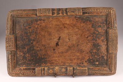 Antique African Ifa Yoruba Rectangular Divination Tray. A powerful and historically significant 