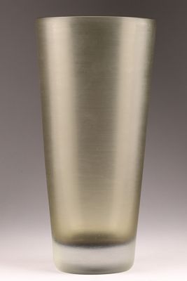 VINTAGE VENINI Murano Art Glass Inciso Vase, Acid-Etched. Produced by Venini in the 1950s, this 