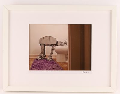 Marcos Minuchin Signed Digital Print, Star Wars AT-AT Walker. Marcos Minuchin Signed Digital 