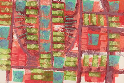 Charles Sucsan (Canadian, b. 1932) Abstract Composition, Mixed Media on Paper. Charles Sucsan 
